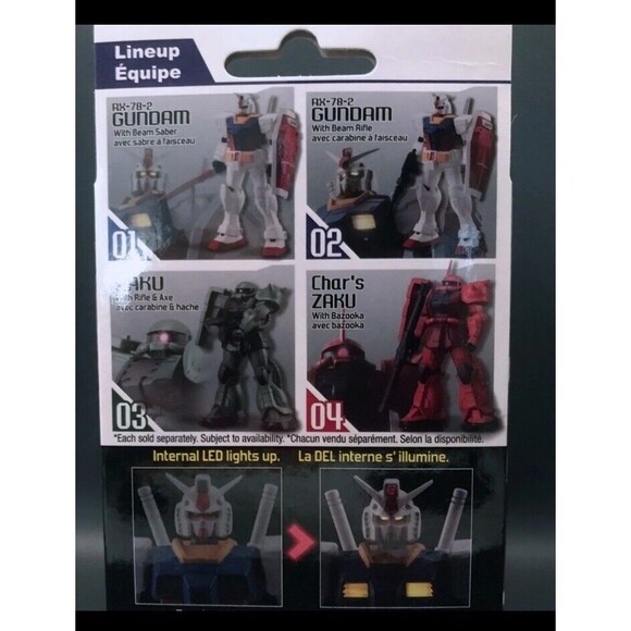 GUNDAM Ultimate Luminous - RX-78-2 with Beam Rifle. Bandai NEW (LEDs) 4 Inch - Picture 3 of 11